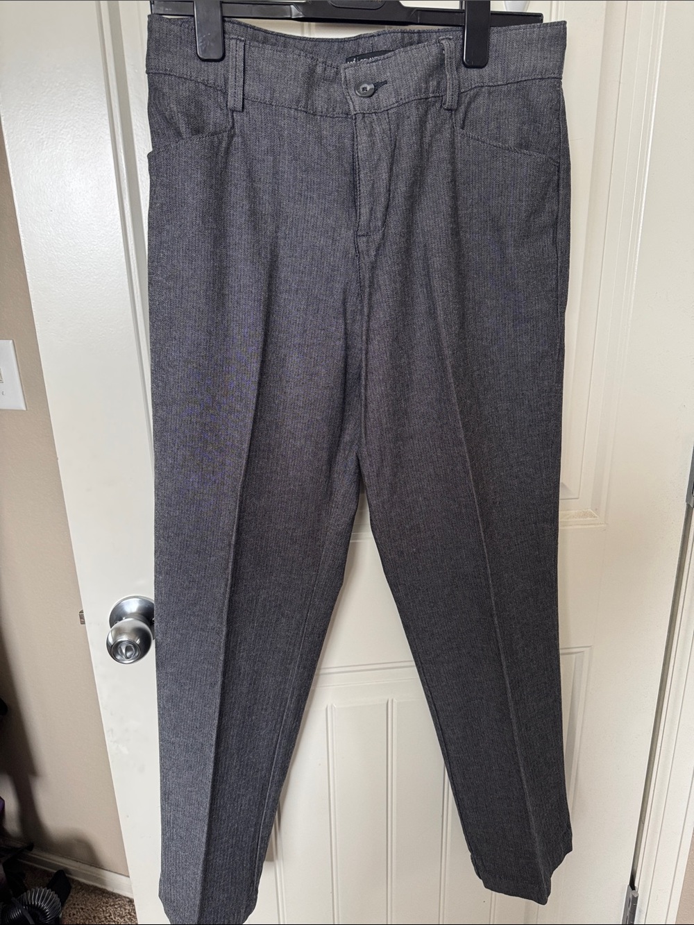 Classic Women's Gray Dress Pants - Straight Fit